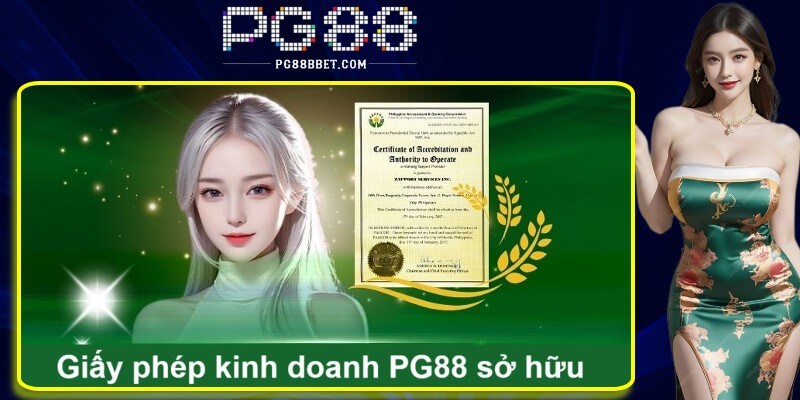 Tổng hợp những loại giấy phép kinh doanh PG88 sở hữu